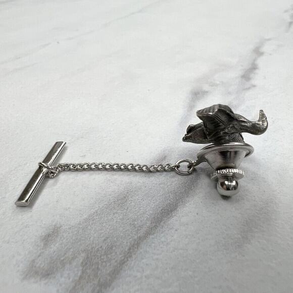 Silver Tone Flying Bird Lapel Tie Tack Pin - Picture 4 of 8